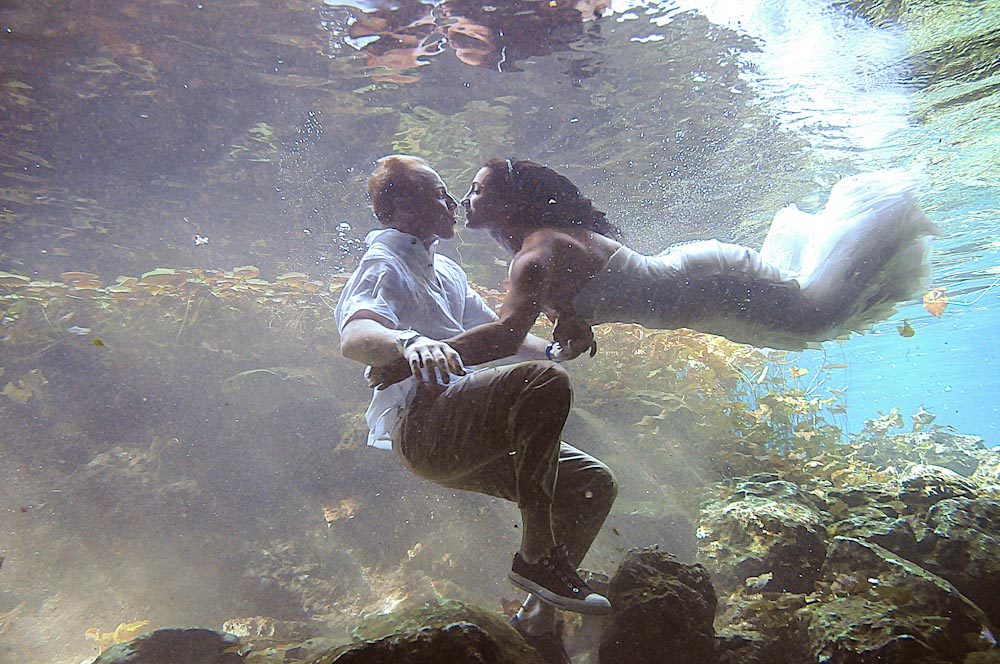underwater trash the dress riviera maya cenotes