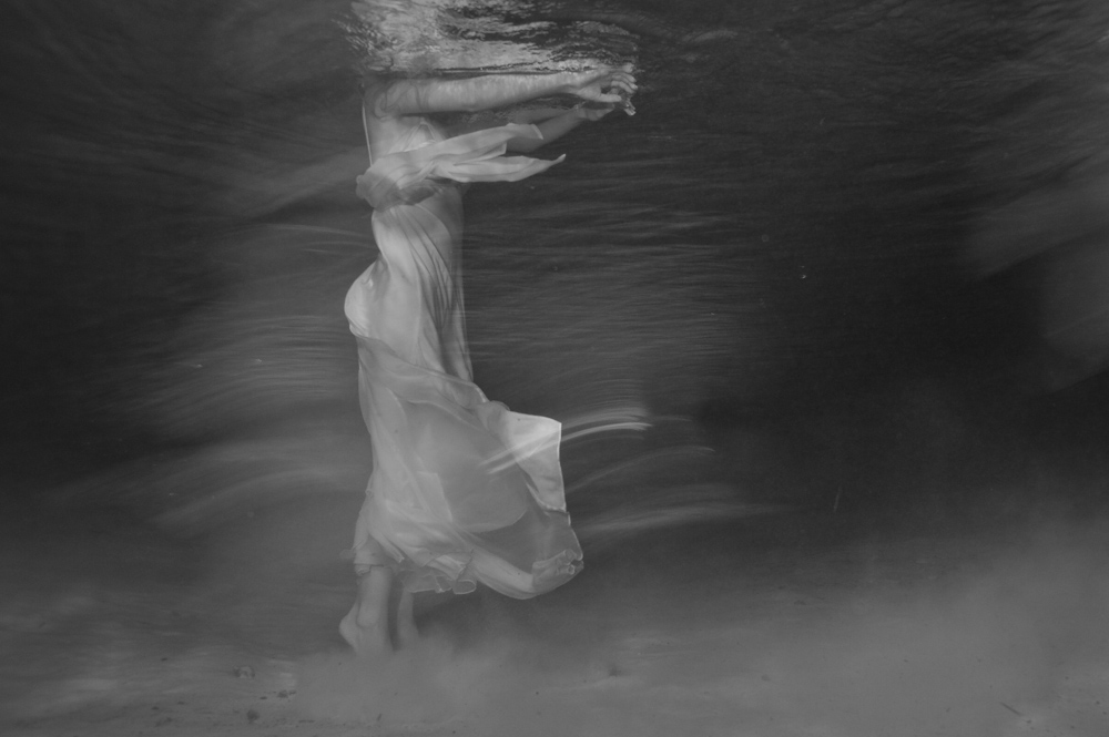 tulum underwater cenote trash the dress