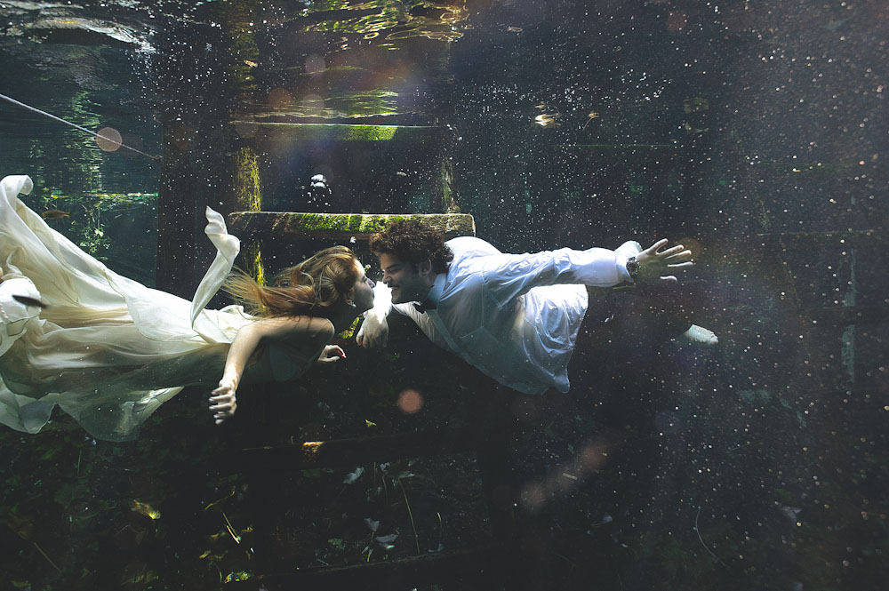 underwater trash the dress photography