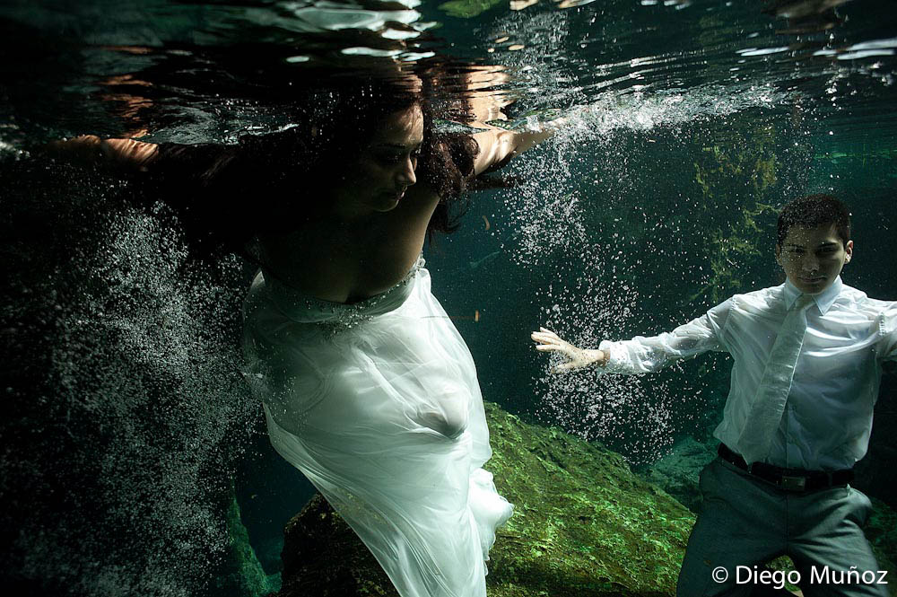 Underwater trash the dress photographers  tulum